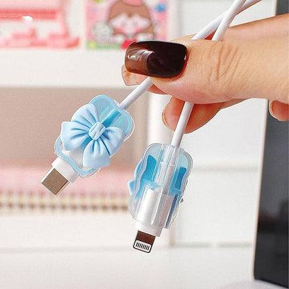 4-in-1 Silicone Charger Case with Wire Saver