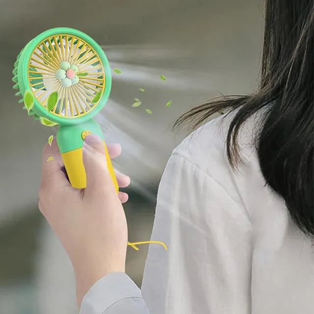 Portable Handheld Flower Fan for Travel & Outdoor Use