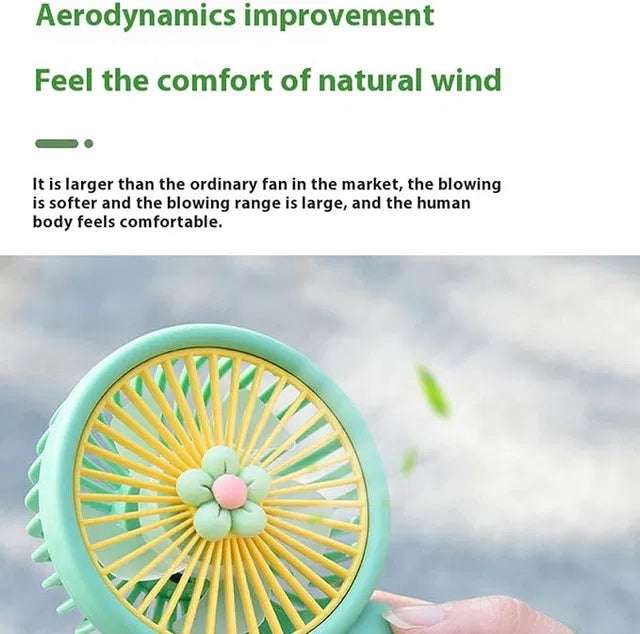 Portable Handheld Flower Fan for Travel & Outdoor Use