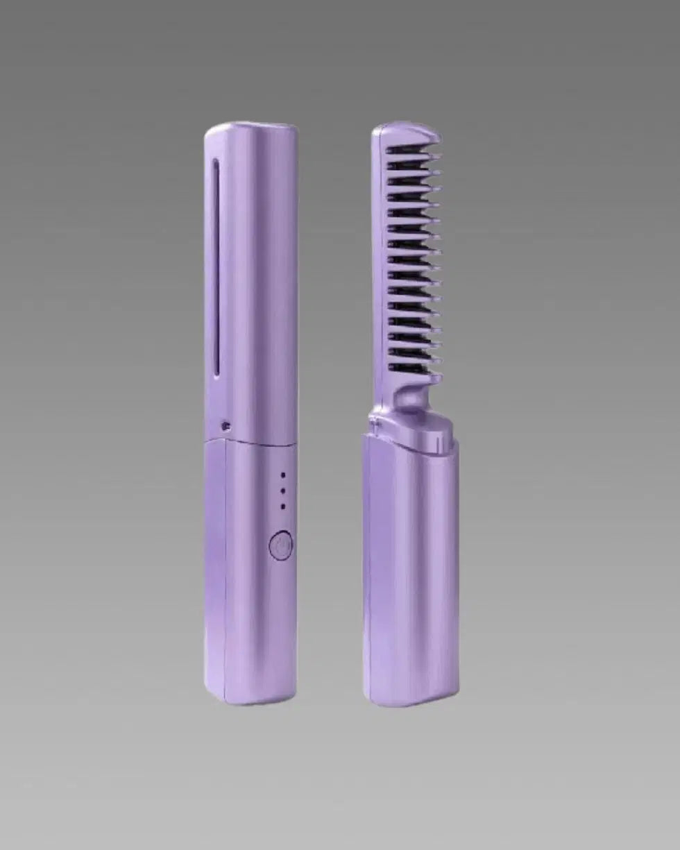 Meneflix Cordless Mini Hair Straightener Hot Comb